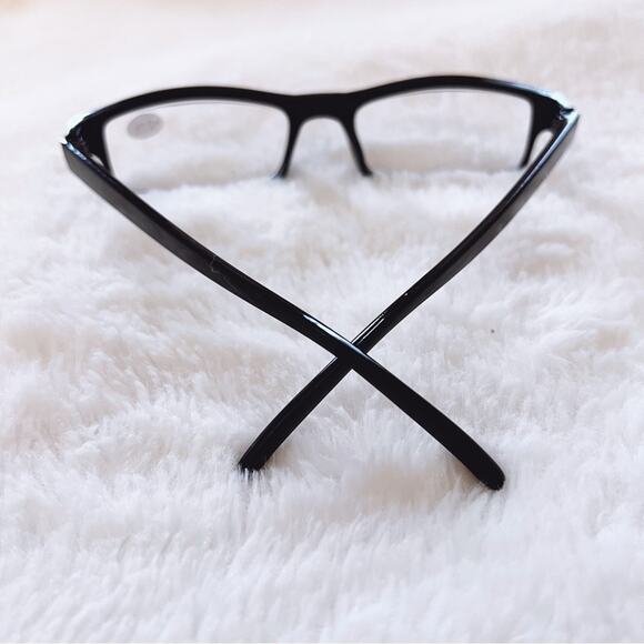 Vincent Black Rectangular Classic Reader Glasses - Picture 7 of 9